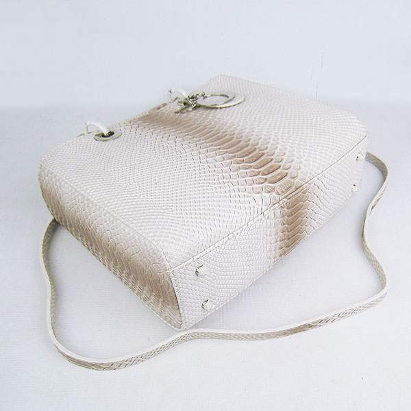 Christian Dior 1886 Snake Leather Shoulder Bag-Gray